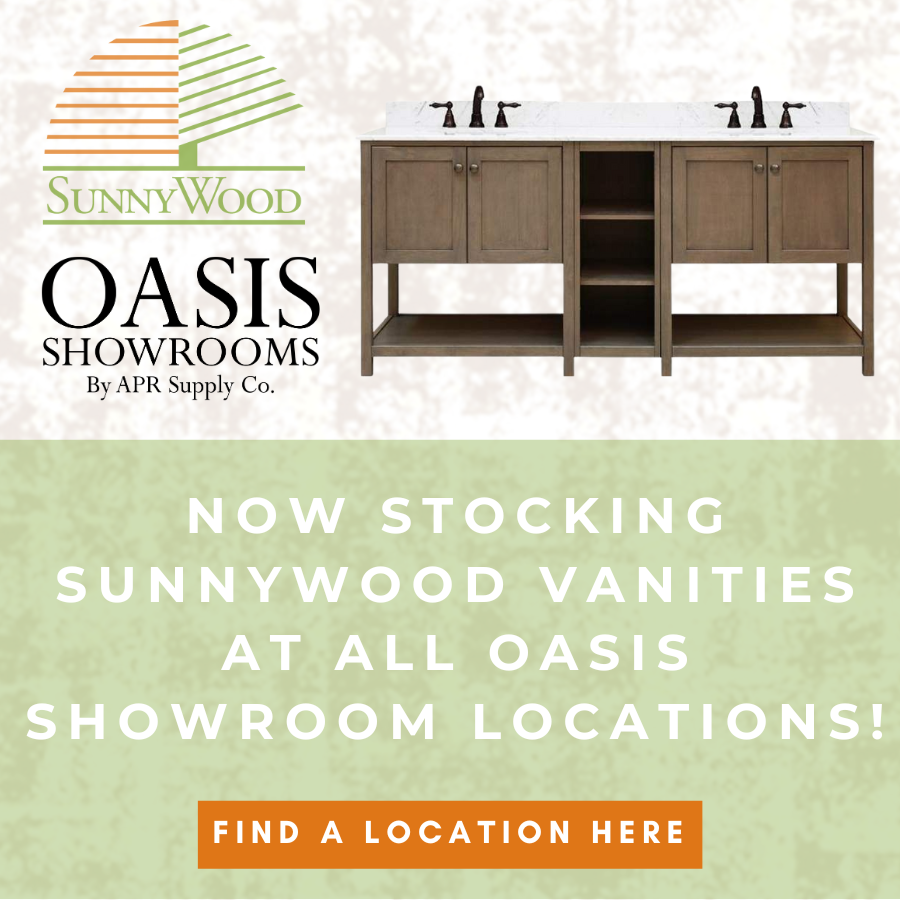 Now Stocking Sunnywood Vanities at all Oasis showroom locations